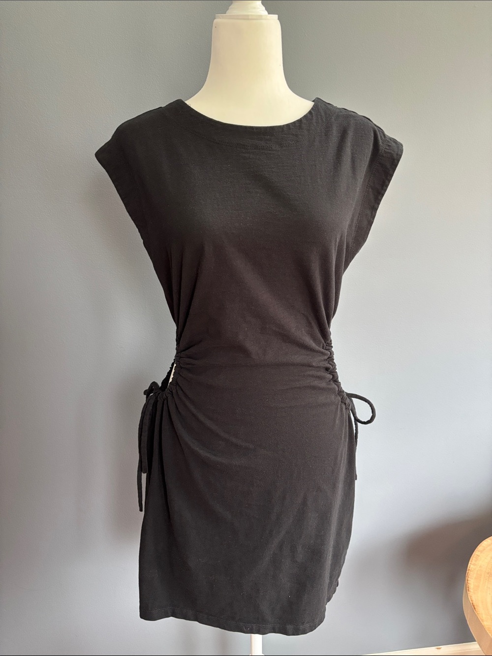 Universal Thread Black Sleeveless Side-Ruched Mini Dress